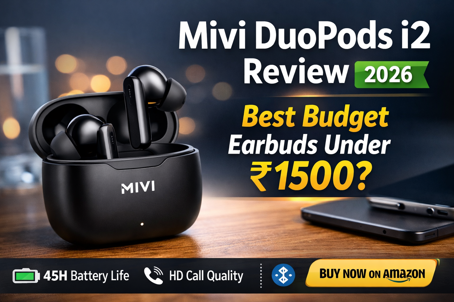 Best Budget Wireless Earbuds Under ₹1500? 🎧 Mivi DuoPods i2 Review (2026)